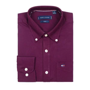 PREMEUM SOLID SHIRT - JAM COLOUR